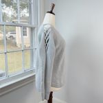 Bar III Gray Cold Shoulder Long Sleeve Scoop Neck Hi Lo Sweater Large Photo 1