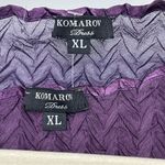 Komarov Ombré Tiered Hem Cocktail Dress & Chiffon Jacket Purple Womens XL NEW Purple Photo 3