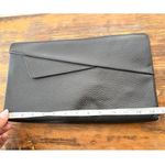 Vintage Black Leather Envelope Clutch Bag with Coin Purse Accessory Photo 5