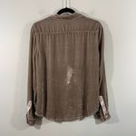 CP Shades  Green Alana V-neck Wash Velvet Rayon & Silk Button Up Blouse Size S Photo 7