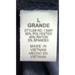 Zenana Outfitters Premium‎ Navy Blue Tunic Dress Long Sleeve Criss Cross Neck L Photo 4