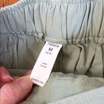 Halara  Womens Jogger Pants Mid Rise Pleated Pockets Cotton Twill Green Medium Photo 1