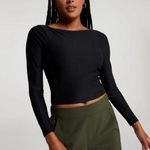 Calia by Carrie Calia New! Ribbed Boat Neck Athletic Top Photo 0