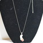 Source Unknown California Republic Enamel Inlay Silver Tone Pendant Necklace Photo 1