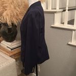 Ralph Lauren Lauren cotton blend Blazer Logo Chest Pocket navy blue size Large Photo 4