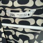 ZARA  LS Black & Cream Print Belted Mini Dress ‘The Paula’ Photo 2