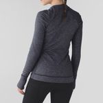 Lululemon Think Fast Long Sleeve Heathered Herringbone Rulu Pullover Size 6 Photo 1