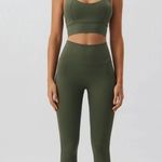 Berlook Activewear Army Green High Waisted Leggings 24" Size M Photo 3