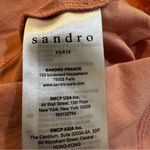 Sandro T-Shirt Women's Small Short Sleeve Shirt Crew Neck Logo Tricot Pink Photo 8