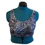 Jockey Palm and Stripes Full Figure No Bounce Sports Bra Gray Size XL Photo 0