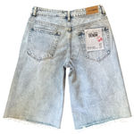 Love Soho Baggy Bermuda Denim Shorts Sz 5 Women’s Low Rise Distressed Raw NWT Blue Photo 3