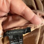 Symphony  (L) LONG GOLD FORMAL GLITTER DRESS WITH CRISS CROSS SPRAPS PRE-OWNED Photo 7