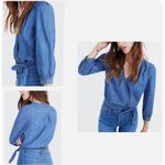 Madewell  Denim Wrap Top Photo 2