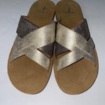 Corkys Sandals Women’s Size 9 Charm Slides Gold Copper Strappy Flats 80s 90s Y2K Photo 3