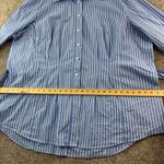 Lane Bryant Lane Bryant Womens Plus Size 28 Blue White Striped Button Up Tunic Belt Shirt Photo 2