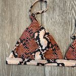 SheIn Swimwear Sz M Fabulous Bikini Top Digital Snakeskin Print Photo 3
