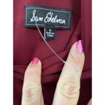 Sam Edelman Wide-Leg Deep V-Neck Cropped Jumpsuit in Red Wine Size 6 Photo 5