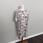 Vera Bradley Sleep Shirt Dress Nighty Floral Cotton Pockets Coffee Garden Purple Photo 1
