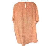 Eileen Fisher  Orange Short Sleeve 100%‎ Linen Top Sz M Photo 2
