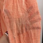 Soft Surroundings  Peach button up sheer eyelet lace 2pc set top L casual office Photo 10