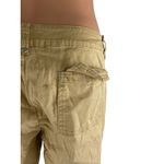 I am gia I.AM.GIA Women's Tan Khaki Ruched High Rise Utility Straight Cargo Pants Size M Photo 3