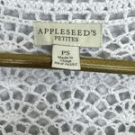 Y2K Crochet Button Up Knit Top Cardigan Size SP White Boho Fairy Hippie Cottage Photo 4