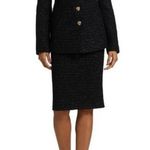 St. John ππ Sequin Tweed Knit Pencil Skirt ~ Black 6 NWOT Photo 4