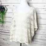 Staring At Stars Cream Open Knit Crochet Boxy Top Size Medium/Large Photo 1