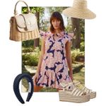 Never A Wallflower Floral Ruffle Dress Red White Blue Sleeveless Mini boho small Photo 3