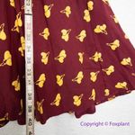 Unique Vintage  X GB Gywnnie Bee Maroon Yellow Midi 0X Heart‎ Balloon Dress Photo 8