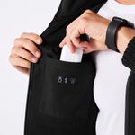 FIGS Sydney Scrub Jacket in Black, Size Medium Photo 3