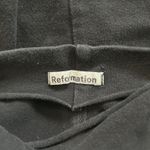 Reformation  Lindy Stretch-Cotton Top Black Organic Cotton Ruched Cropped Size XS Photo 6