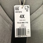 Adidas Womens Shirt 4X M Gray Heather V-neck Short Sleeve Activewear Top NWT Photo 5