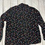 CAbi 3423 confetti print Ferris button down black size large blouse Photo 9
