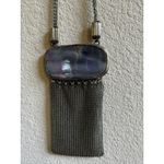 Long Chain Purse Pendant Necklace Silver Plated Cell Phone Holder Msrp‎ $224 Photo 2