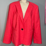 Jones Studio  vibrant salmon coral one button office blazer suit jacket 18W Photo 0
