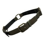 Vtg Suzi Roher Leather Belt Small Womens Green Metallic Brass Abel Canada 1.5" Photo 1