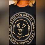 True Religion Black Tee with Gold Graphic men’s or women’s Photo 1
