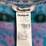 Desigual 💖  Maximalist Style Boho Southwestern Print Fleece Poncho w/Fringe Photo 3