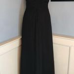 Elegant Black Chiffon Off the Shoulder Gown with Ruched Bodice and Fishtail Hem Size L Photo 4
