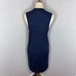 Naadam Navy Blue Silk Cashmere Mini Sleeveless Shift Dress‎ Medium M Photo 2
