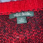 Wild Fable Red and Black Plaid Cardigan Photo 3