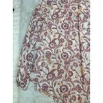 Pilcro  Anthropologie Long Sleeve Blouse Womens Medium  Pink  Floral Photo 14