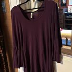 Stretchy tunic 24Seven xl scoop neck 3/4 sleeve with full ruffle swing bottom Purple Photo 5