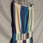 Karina Grimaldi Wide Leg Jumpsuit Strapless Blue and White Size XS Photo 7