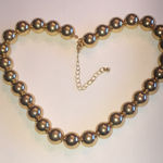 Elegant Gold Tone Chunky Retro Boho Beaded Necklace Photo 0