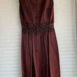 chocolate lace cut out long evening dress Brown Photo 2