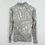 Nike  Pro Dri Fit Women's Cream Grey Geometric Print Half Zip Pullover Top XS Photo 9