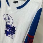 5th & Ocean Kansas Jayhawks Women’s Glitter Bling Logo 3/4 Sleeve Raglan Raw Hem Sz Large Photo 4