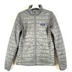 Patagonia Gray Nano Puff Full Zip Jacket Hiking Camping Outdoor Size Small Photo 0